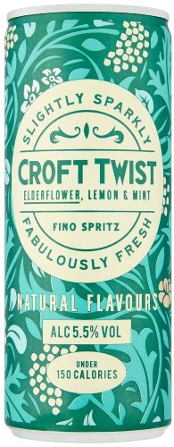 Croft Twist Fino  Sherry Spritz - Sparkling Elderflower, Lemon & Mint - 250ml